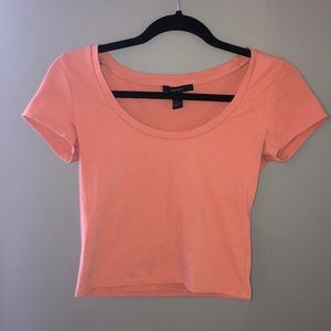 Peach Cropped T-Shirt